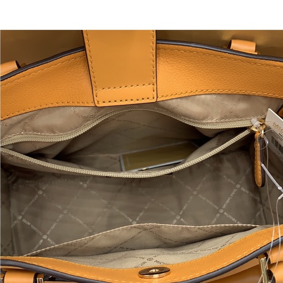 MICHAEL KORS HAMILTON MEDIUM SATCHEL   COLOR: GOLDEN ROD NWT - Picture 11 of 15